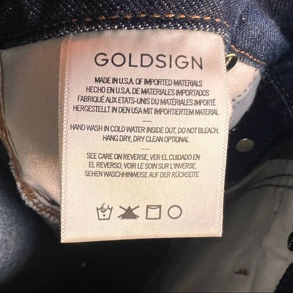 GOLDSIGN Easton The Button Front blue Denim Skirt NWT size 24 - Picture 8 of 10